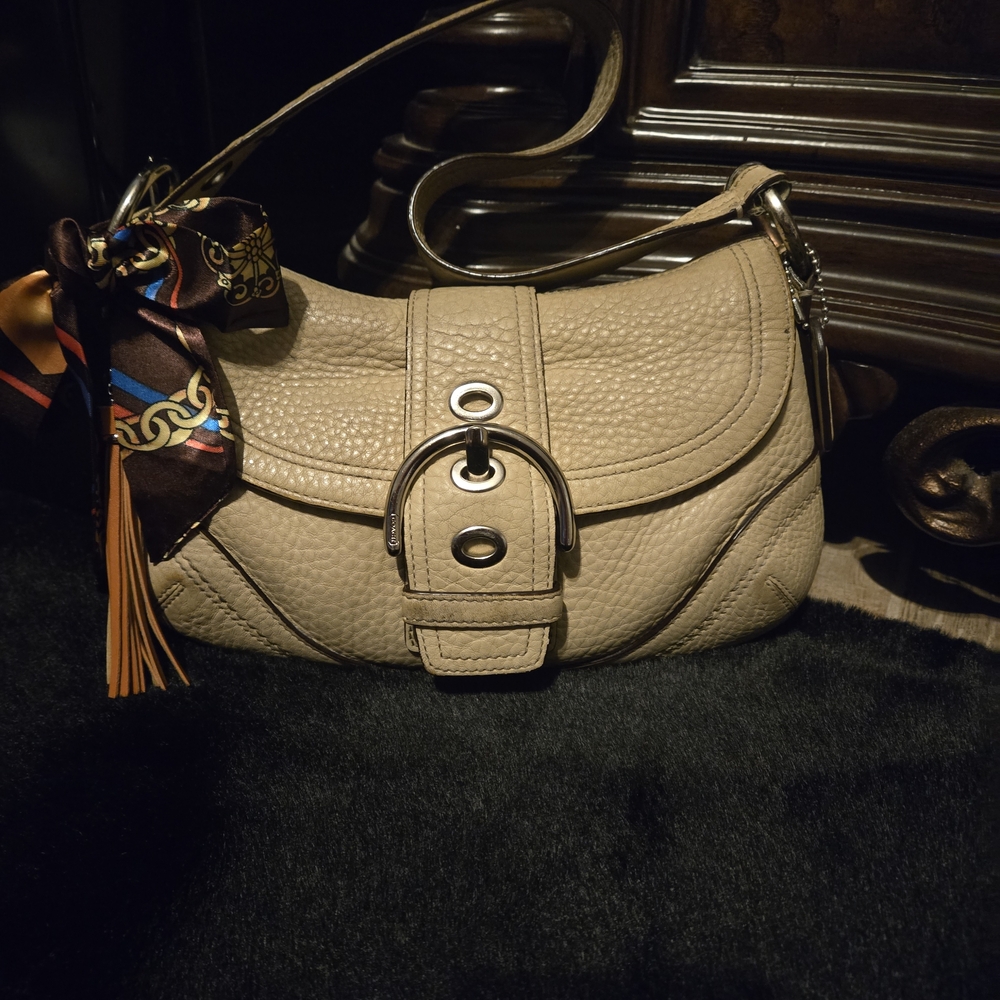 Coach Tan Pebble Leather Small Soho
